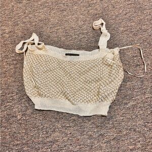 Chic Cream Knit Women's Tank Top